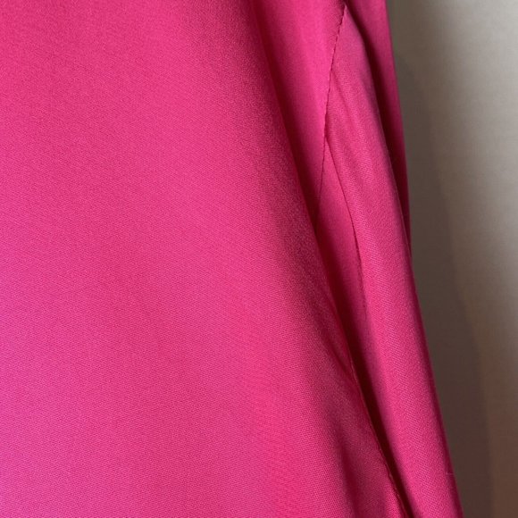 Decjuba Pink Fuchsia Demi Oversized Satin Shirt Blouse Top Size M Long Sleeve - Picture 13 of 15